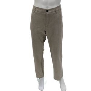 Alberto Mens Dress Pants Beige Button Closure Size 36